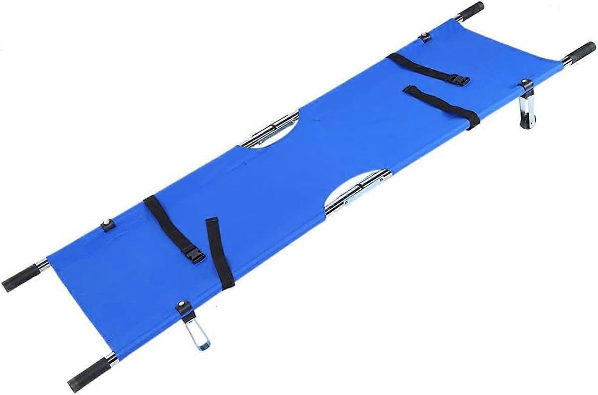 Portable Foldable Aluminium Alloy Rescue Stretcher for Outdoor Use Blue