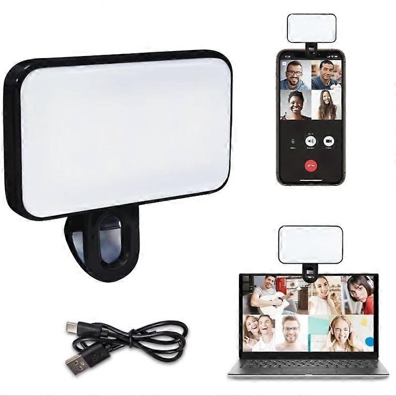 Clip On Selfie Fill Light For Phone, Laptop, Tablet Meeting 24 LEDs