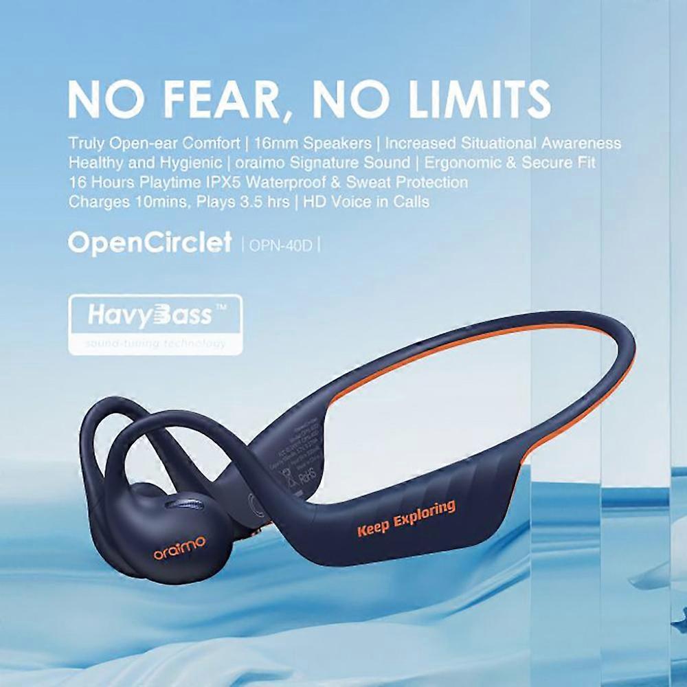 Oraimo OpenCirclet IPX5 Ergonomisk Secure Fit Lång speltid Open-ear BT Hörlurar