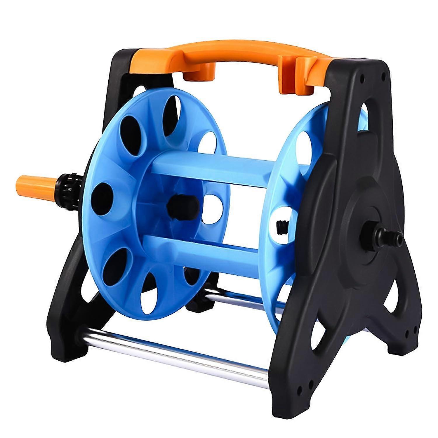 Garden Hose Reel, 5 to 35M Storage for 1/2' Hose, Anti Twist Portable (Blue)