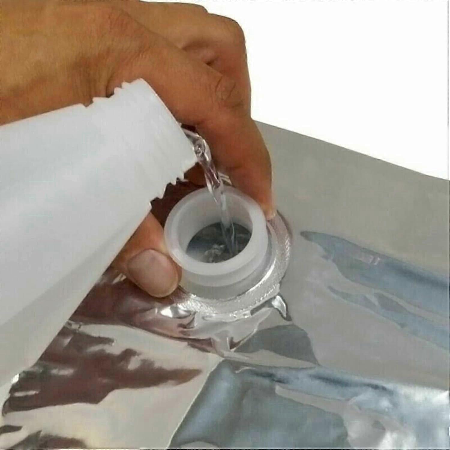 مجموعة من 5 حقائب نبيذ قابلة للحمل في صندوق بسعة 5 لتر مع صنبور - حقائب بديلة لموزع النبيذ وتخزين النبيذ المنزلي