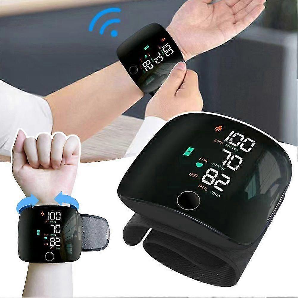 Tensiomètres de poignet avec grand écran rechargeable numérique automatique BP Machine pour les personnes âgées à usage domestique