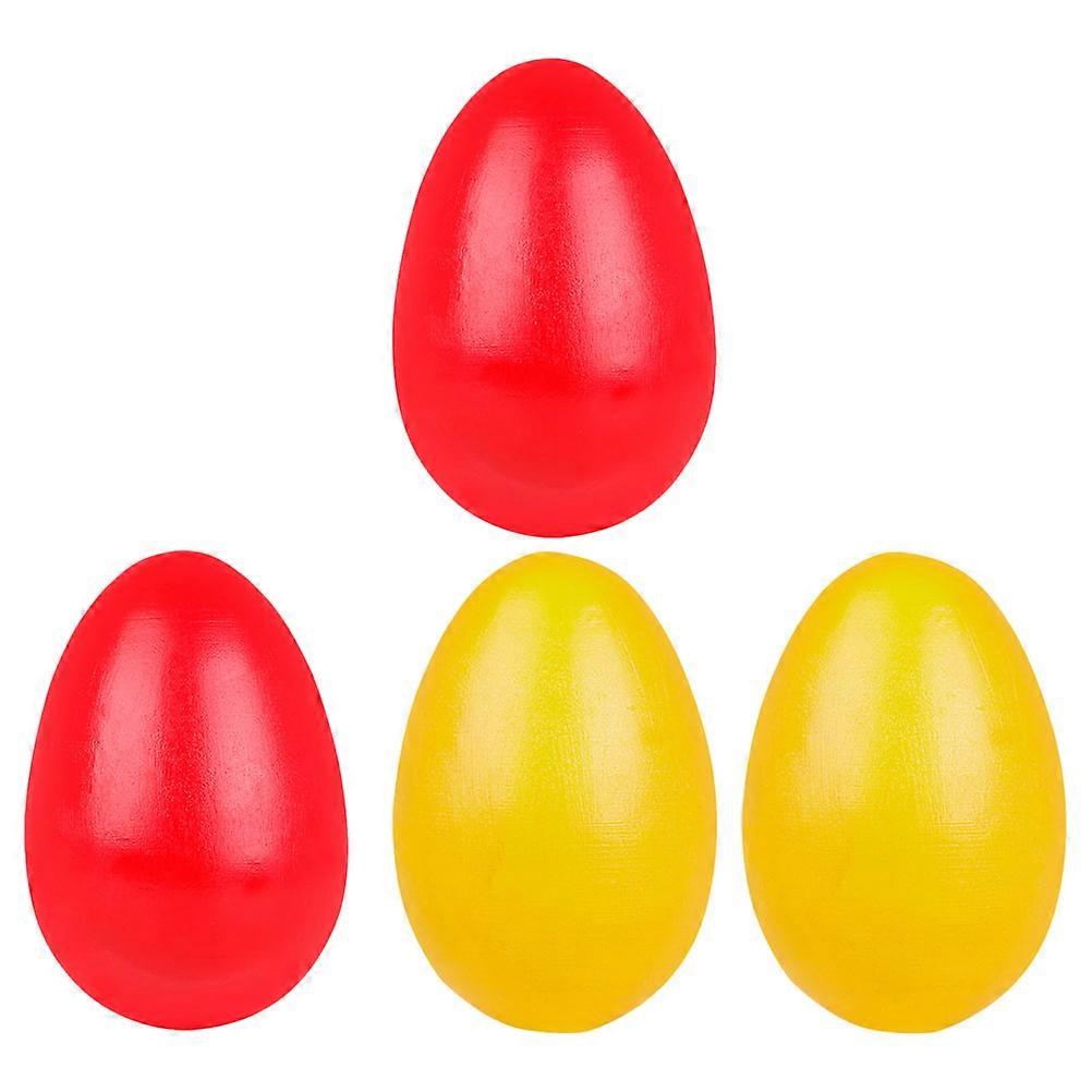 Kids Wood Maracas Educational Toys for Kids Assorted Color Made of Wood and Sand Iron for Cognitive Skills Improvement 4Pcs