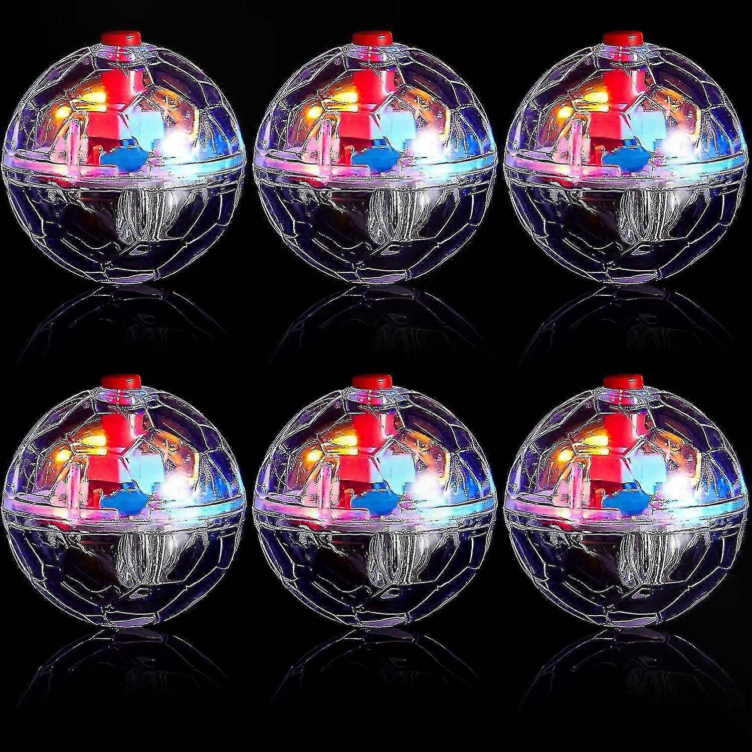 6-Pack LED Motion-Activated Cat Balls, Interactive Light-Up Toys for Pets, Mini Glowing Exercise Balls for Play and Hunting Fun