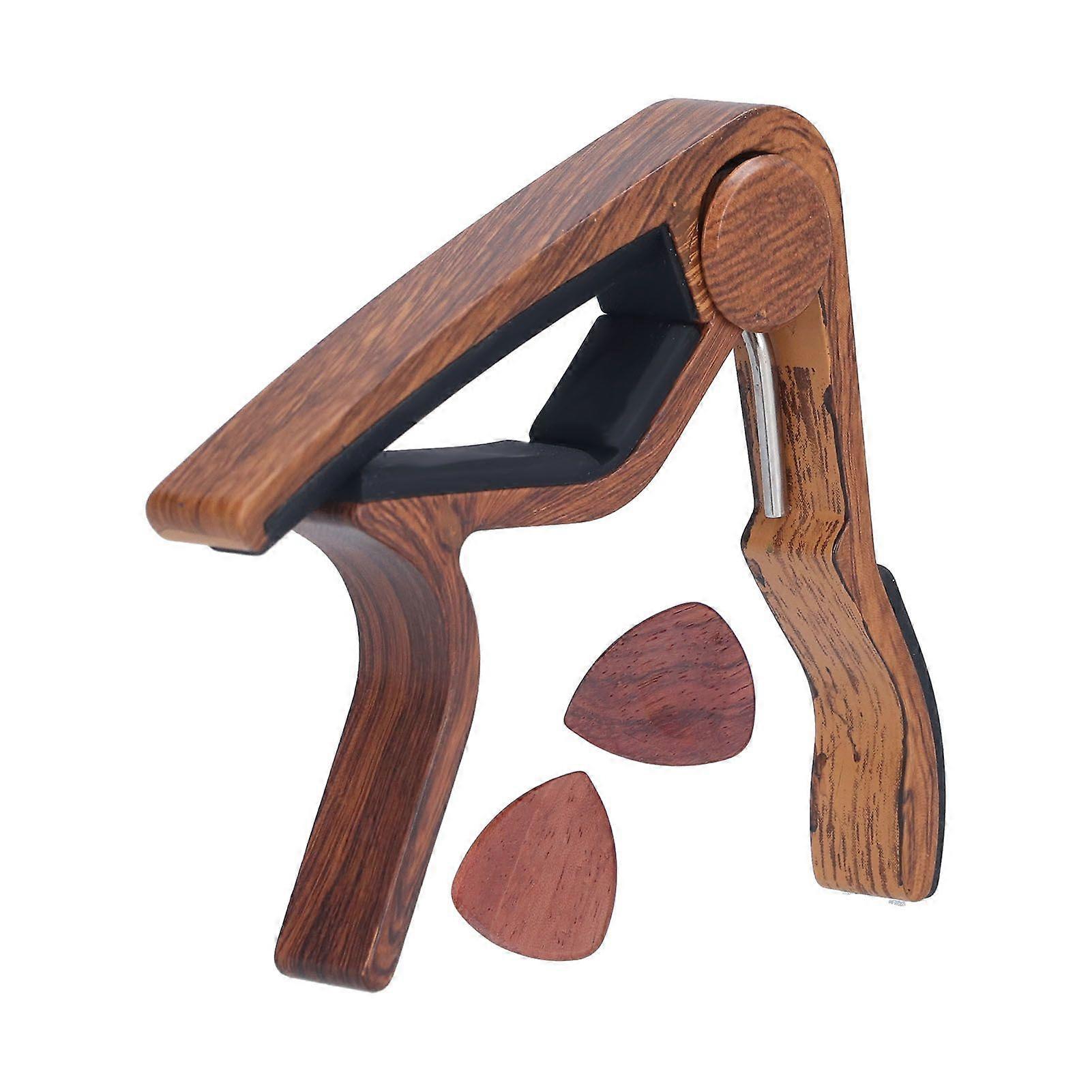 Guitar Capo Small Portable Noiseless Silicone Pad Spring Loaded Capo for Acoustic Guitar