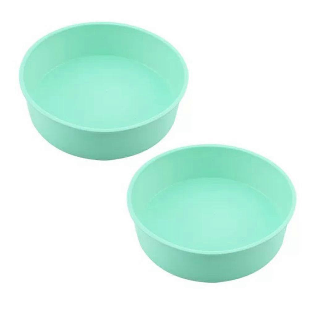 Silikon-Kuchenform 2er-Set, 8 Zoll, flexible Antihaftbeschichtung, ofenfest, Chef-Grade