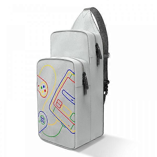 Portable Game Machine Shoulder Bag Multifunctional Handle Strap Storage Bag for Game Accessories - Gray
