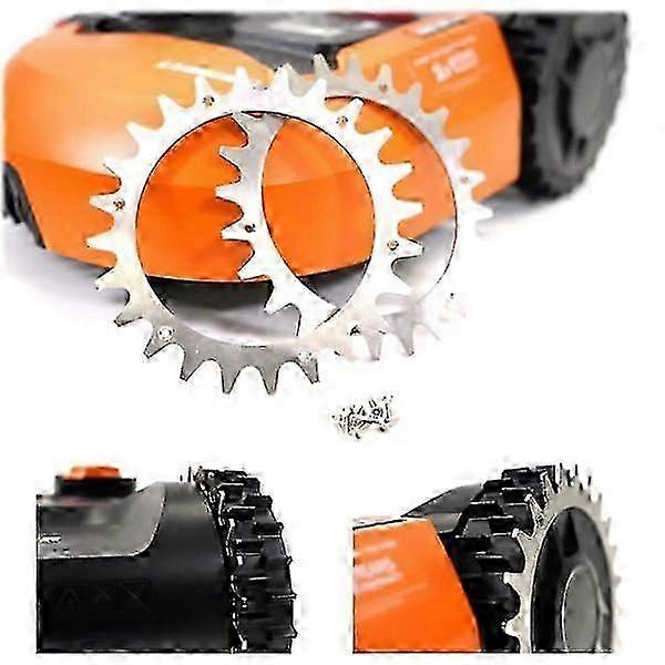 Worx Landroid Mähroboter Zug Kettenräder Fersen Anti-Rutsch Räder-L Typ 225mm, 2Stk Elik