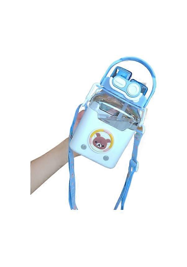 Cute Cartoon Kids Square Straw Cup-White