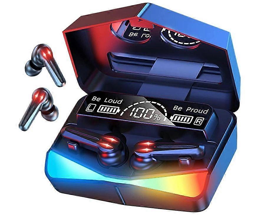 Dynamic 5.1 Bluetooth Gaming Earbuds with TWS Technology, High-Fidelity Sound, and Dual Connection Wireless Headset with LED Charging Case(Black)