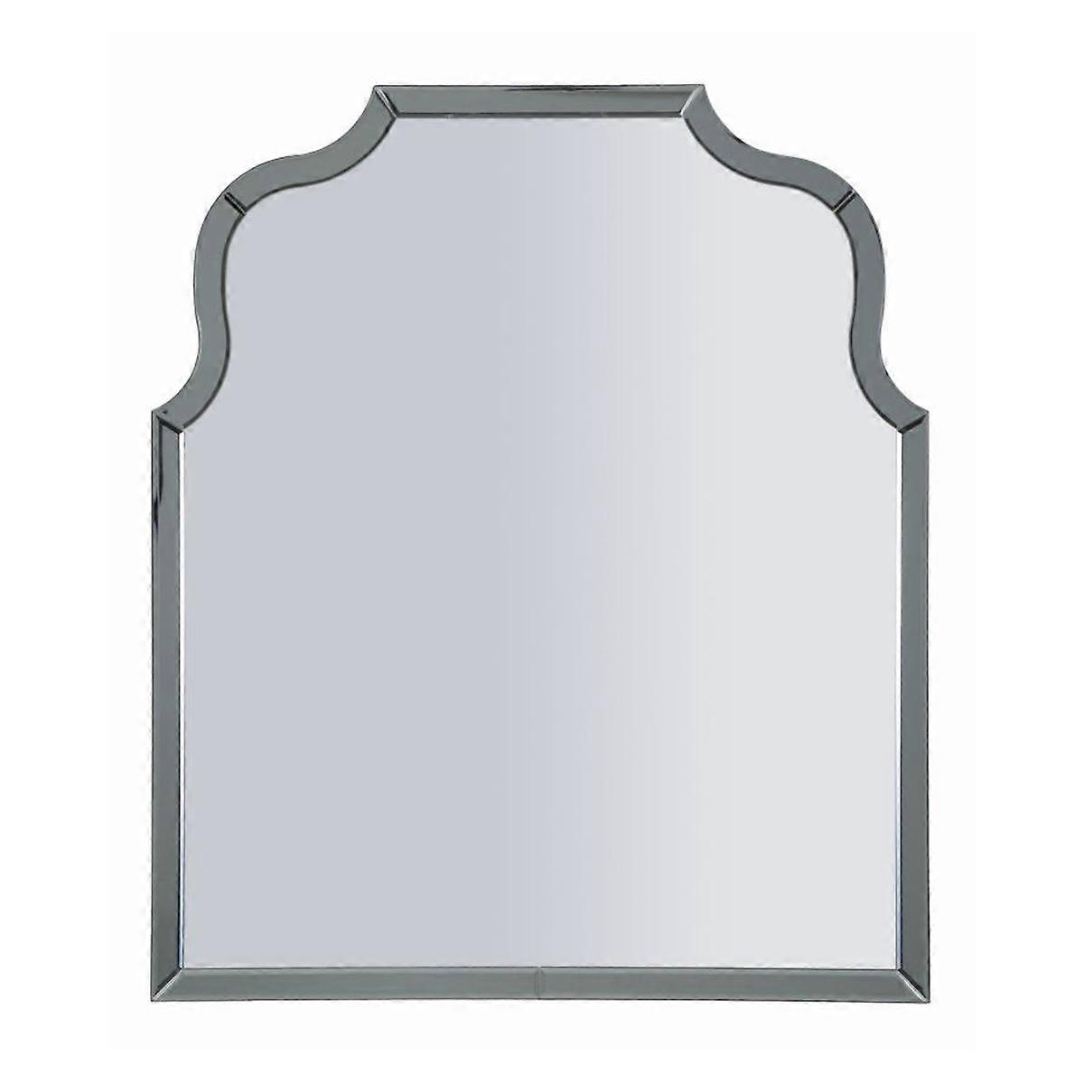 Miroir classique avec cadre, Gris, MDF, 100x85x1 cm