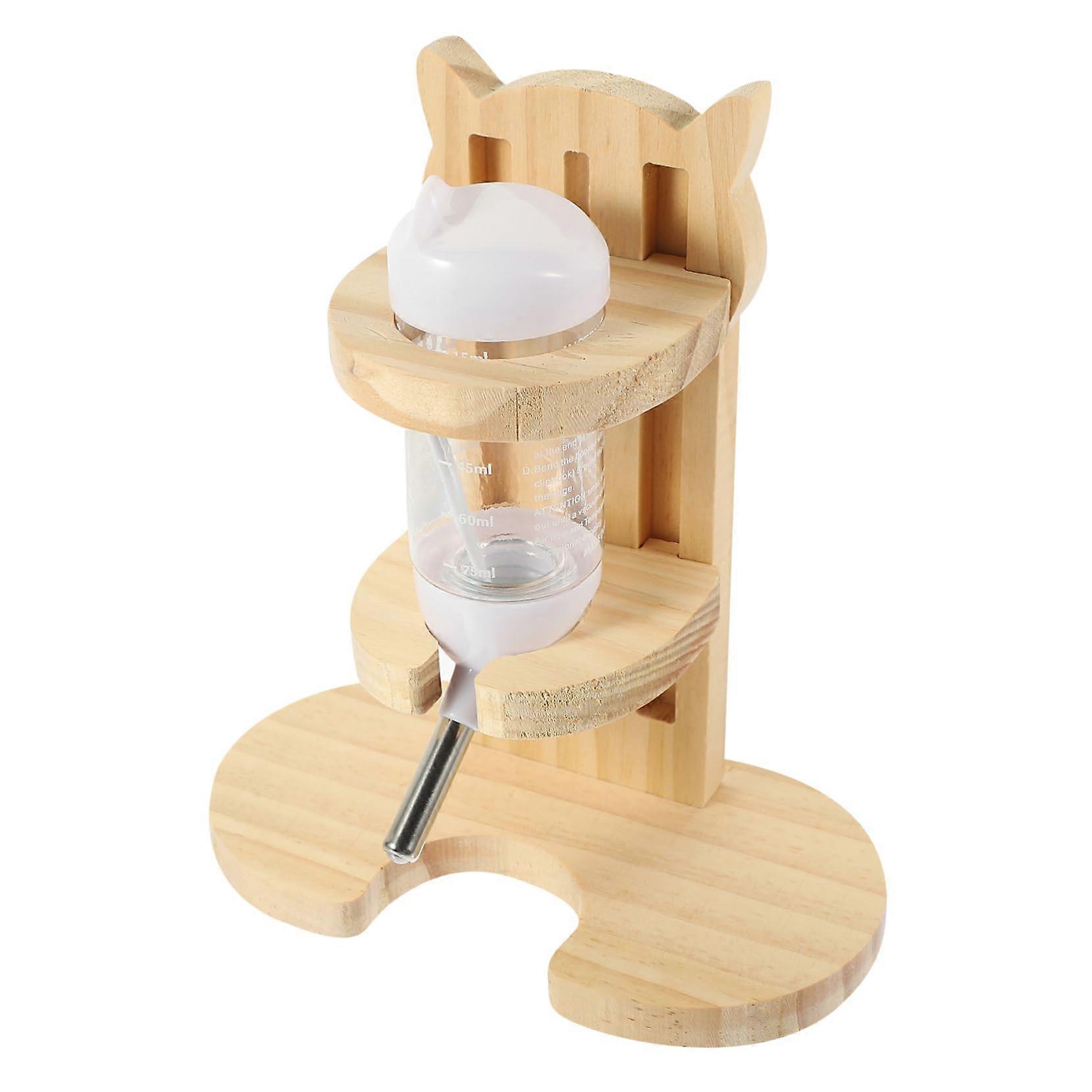 Hamster Water Bottle With Stand, Clear Dispenser For Hamsters, Guinea Pigs And Small Animals, Durable Clear Plastic