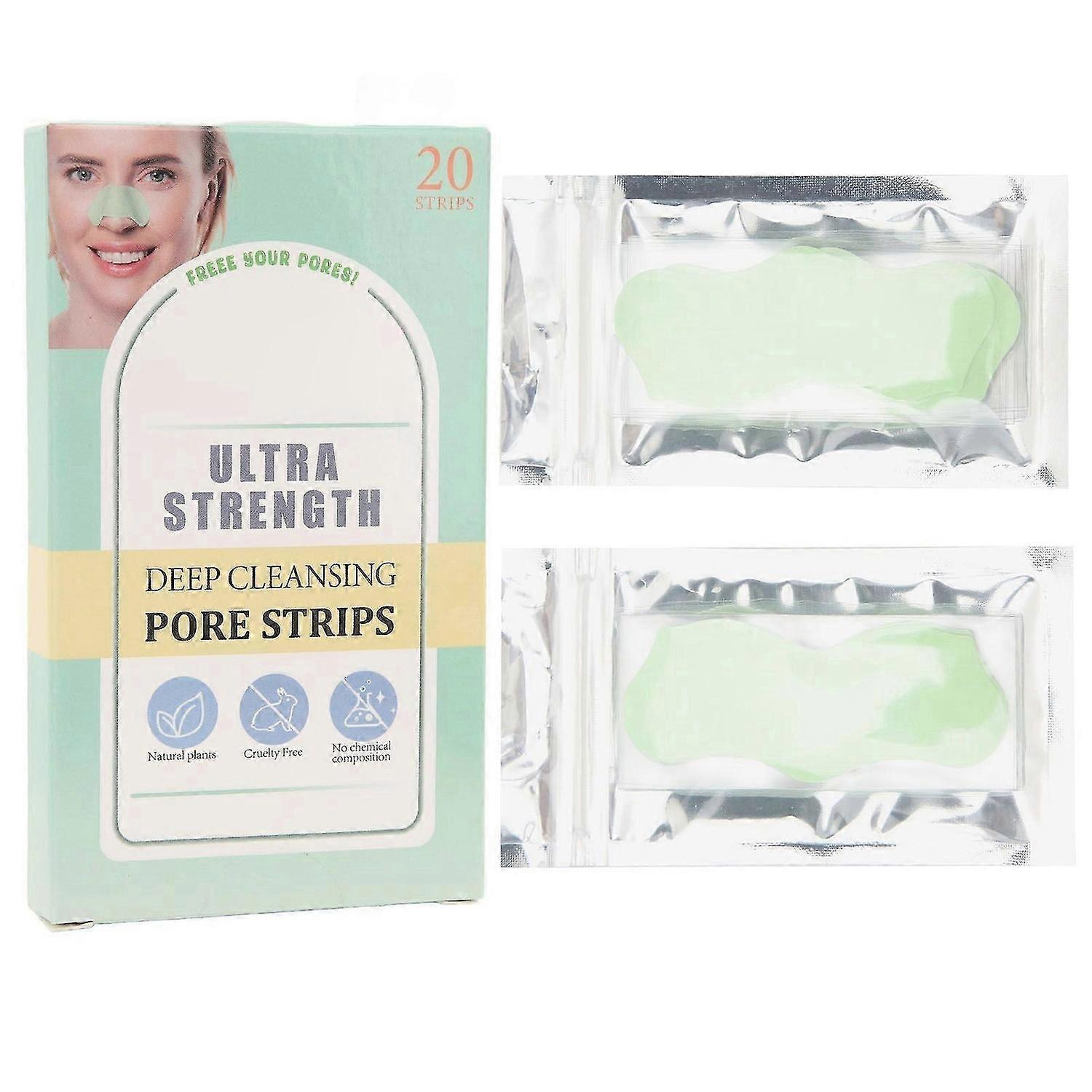 2025 Latest Model 20PCS Blackheads Remover Pore Strips Deep Cleansing Pore Unc...