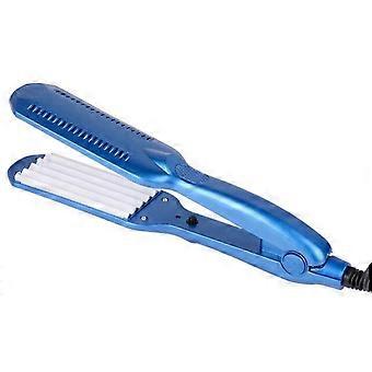 Pro Crimper Ceramic Corrugated Curler Curling Electric Splint Corn Hot Iron Hair Styler(Blue)