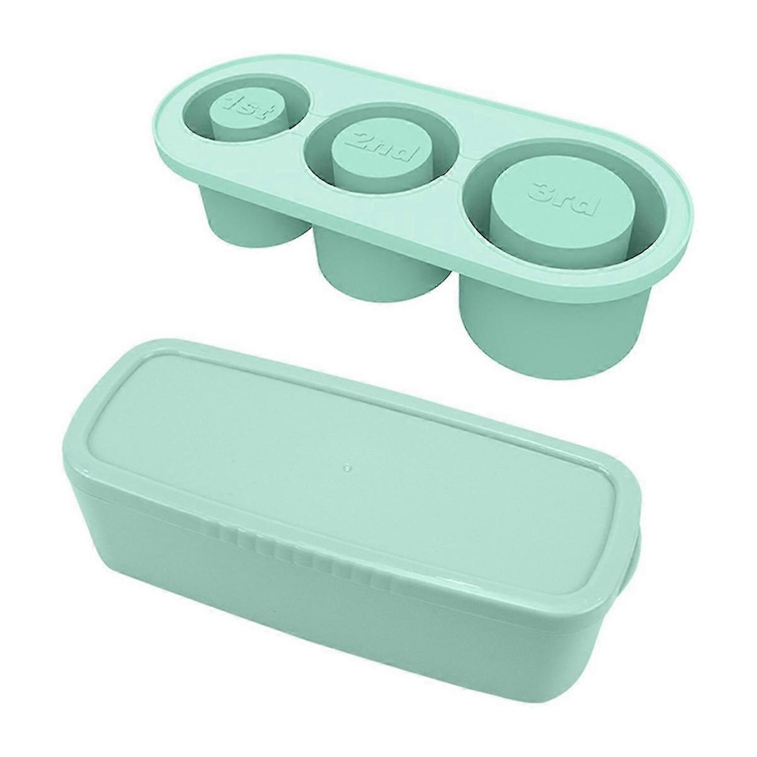 Ice-Cube Tray Silicone With Lid for Making Ice-Cube Molds,(green)