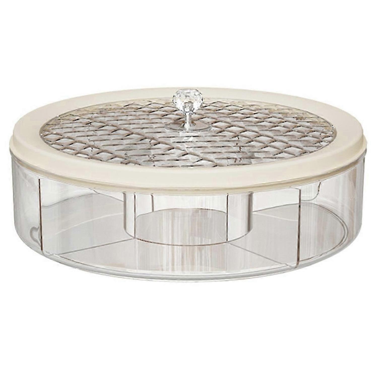 Transparent Luxury Fruit Plate with Lid Large Capacity Candy Box