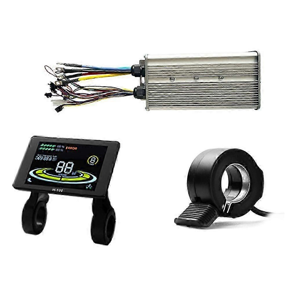 Ebike Sine Wave Controller 48/52/60/72V 60A Brushless Controller and H-100 LCD Color Display E-Scoo