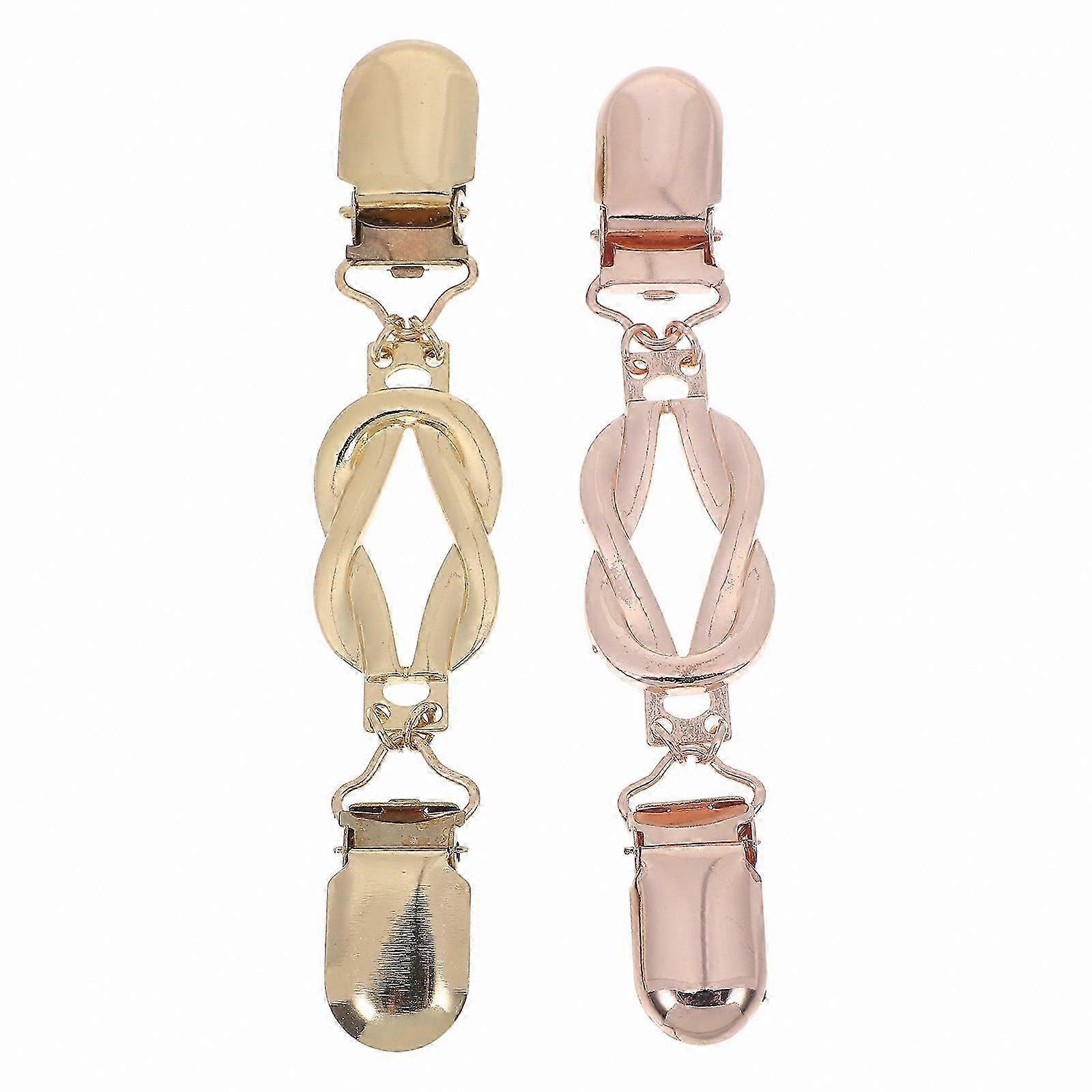 Gold Minimalist Shawl Clips for Scarves and Shawls, 2 Pieces, Secure and Stylish Accessory Solution