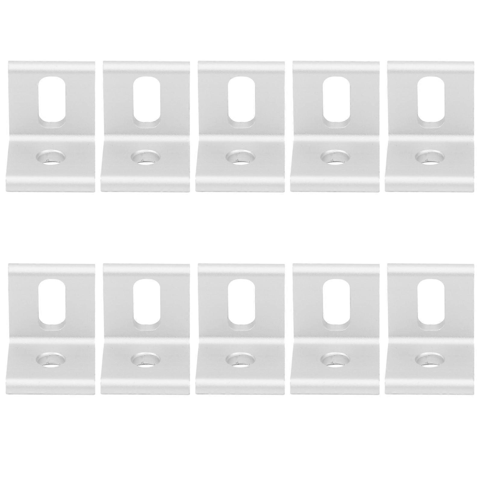 10Pcs Right Angle Corner Bracket 90 Aluminum L Shaped Fixed Brace Industrial Fasteners2020