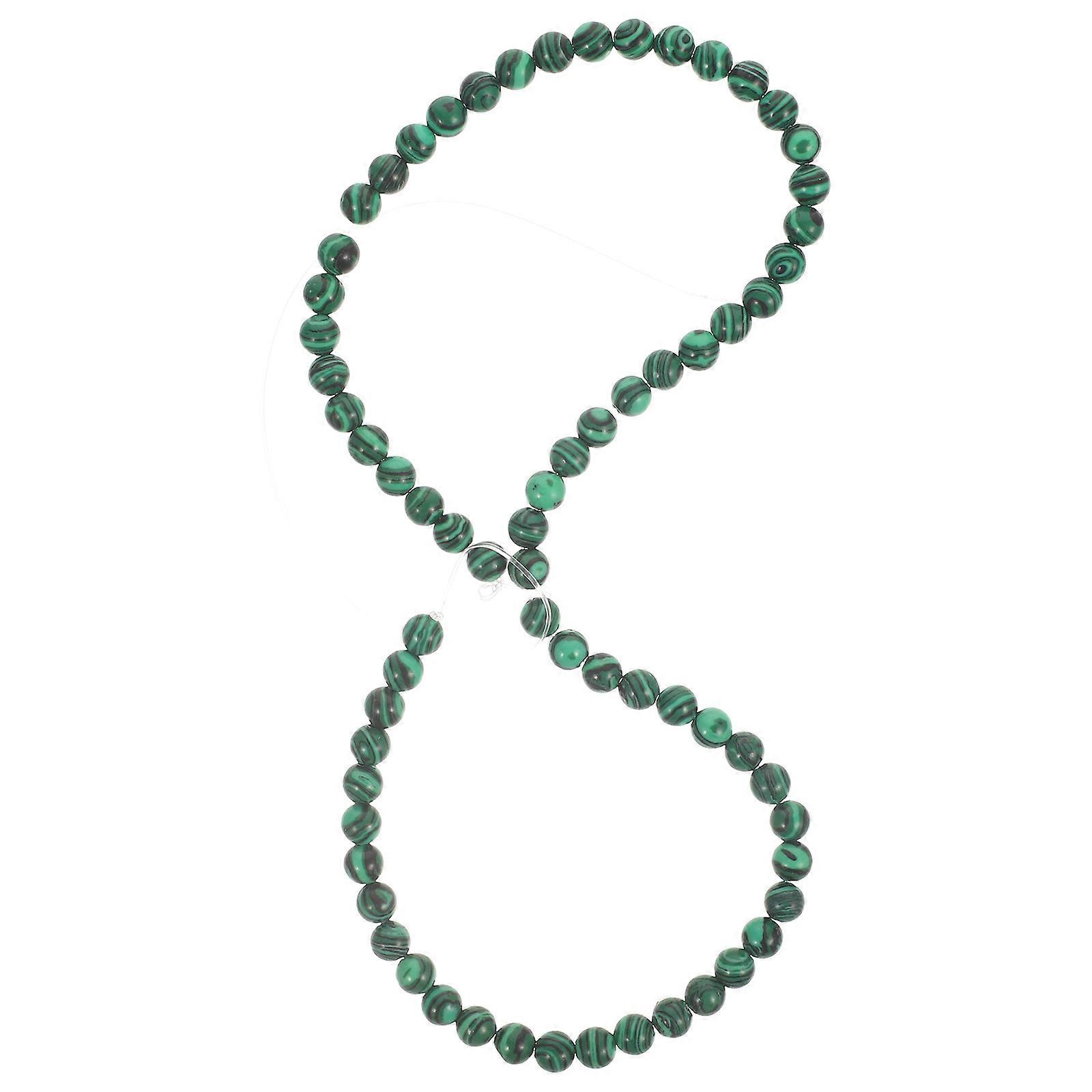 Jewelry Decor Beads Stone Round Loose Beads for DIY Making 3Pcs 1 Strip