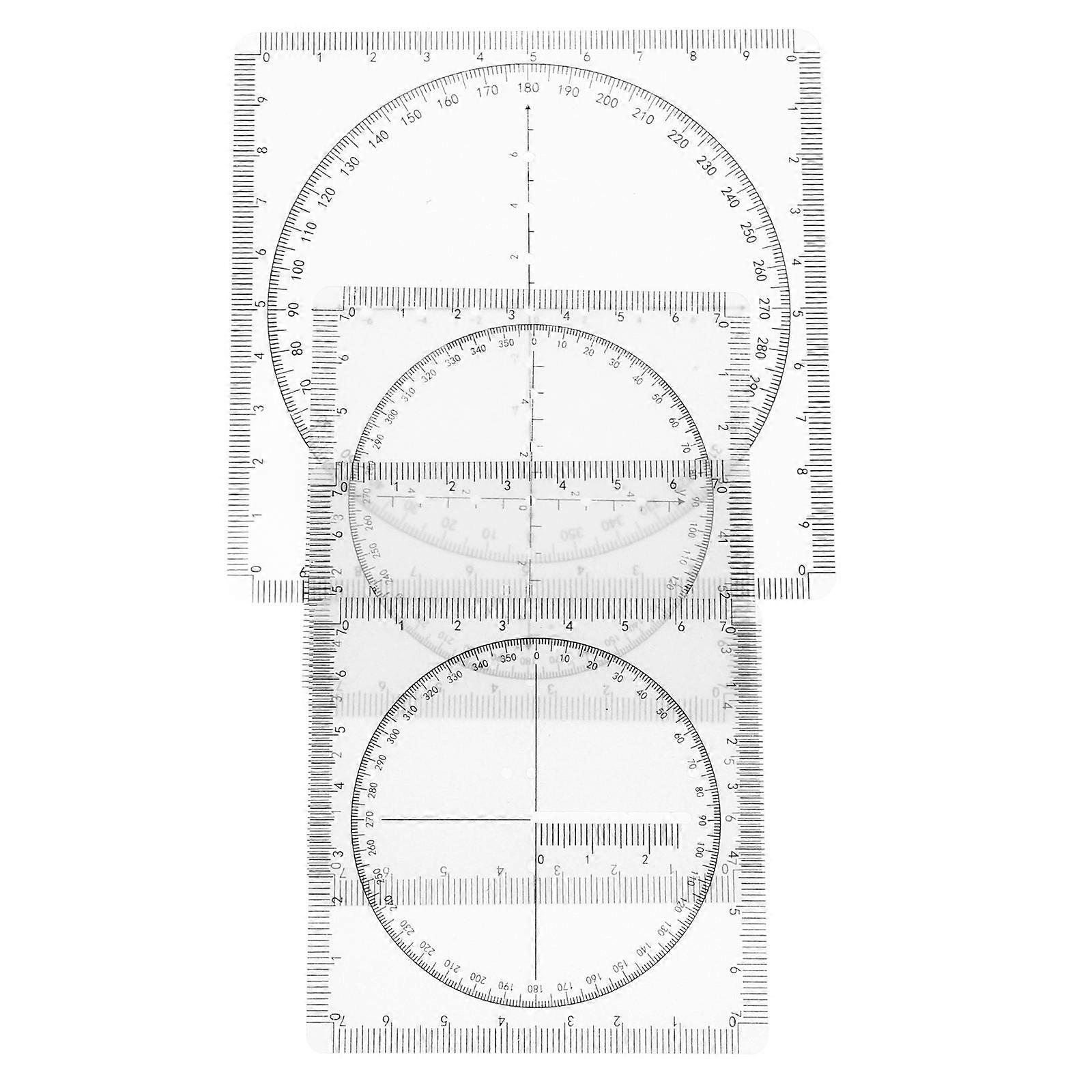 Students Math Functions Drawing Stencil Multi-Functional Engineering Ruler 4Sets