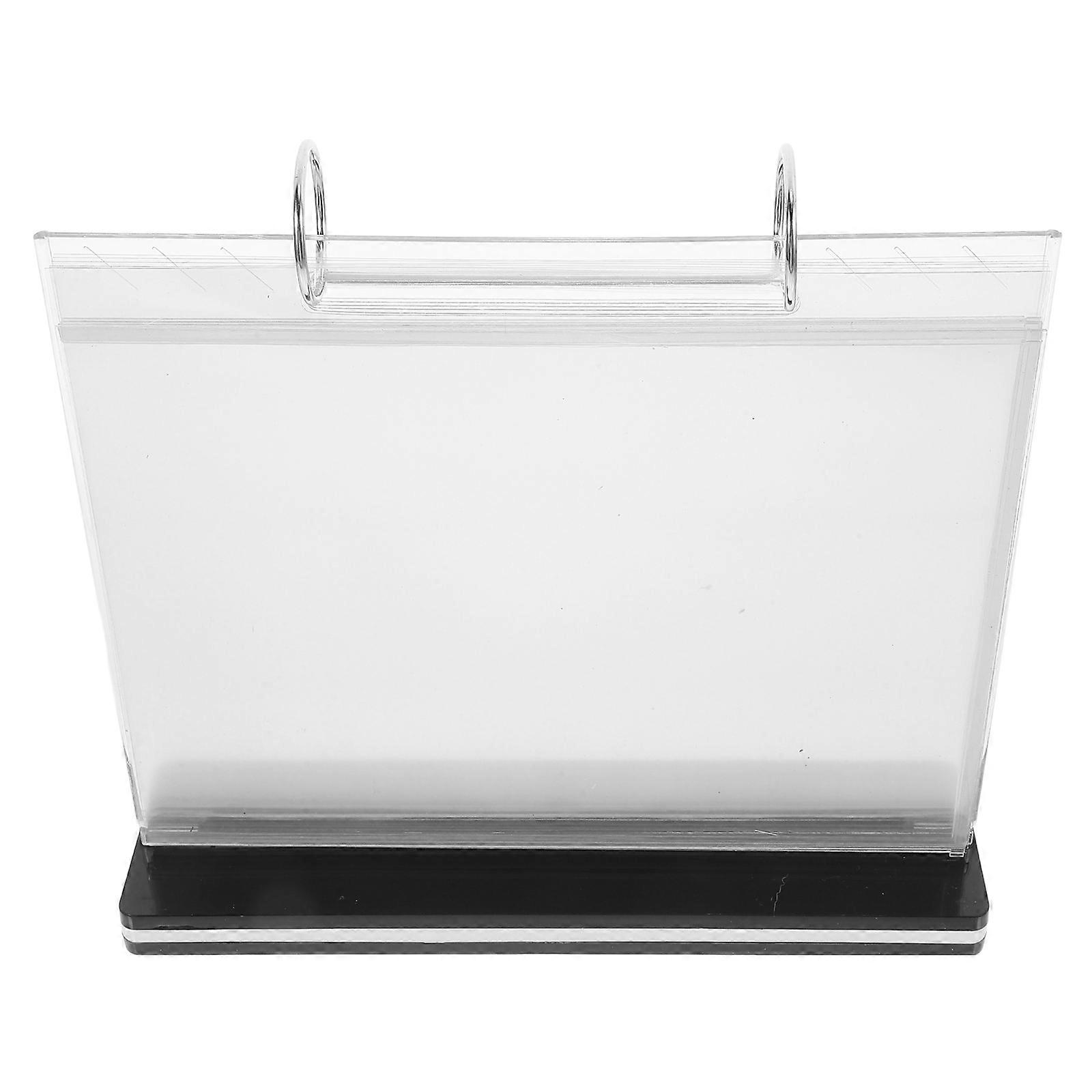 Transparent Display Stand Sign Holder for Table with 5Pcs Paper Holders