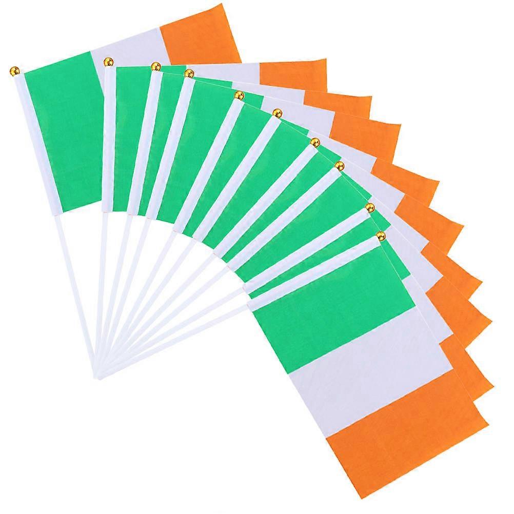 Handheld Ireland Flags Mini National Flags for Patriotic Use 80Pcs