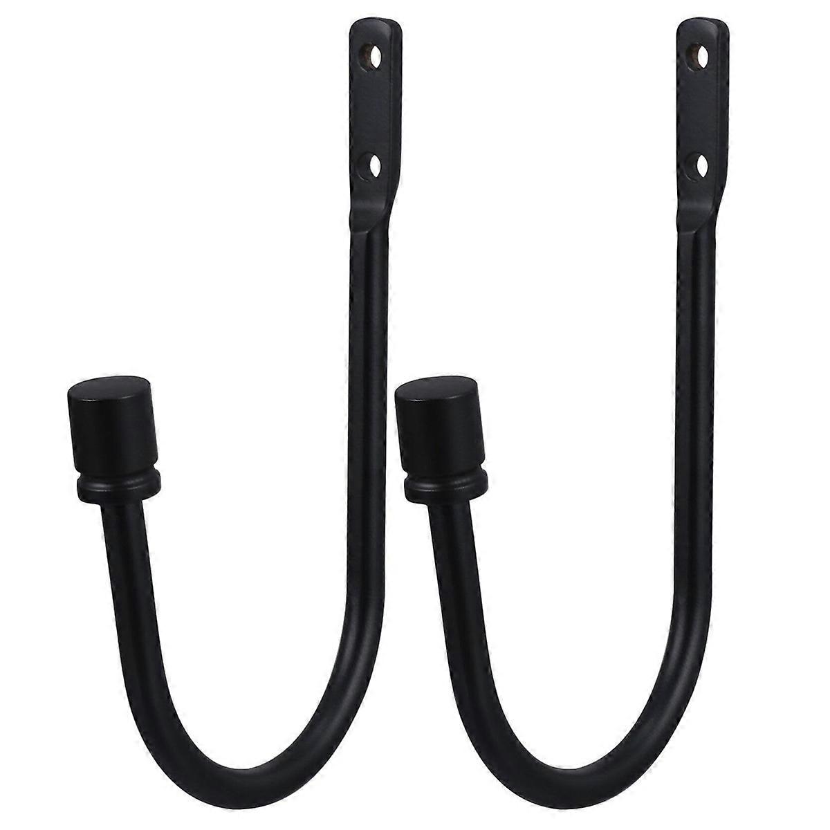 Elegant Metal Curtain Holdbacks 2Pcs Wall Mounted Window Drapery Tiebacks Curtain Hooks with Screws
