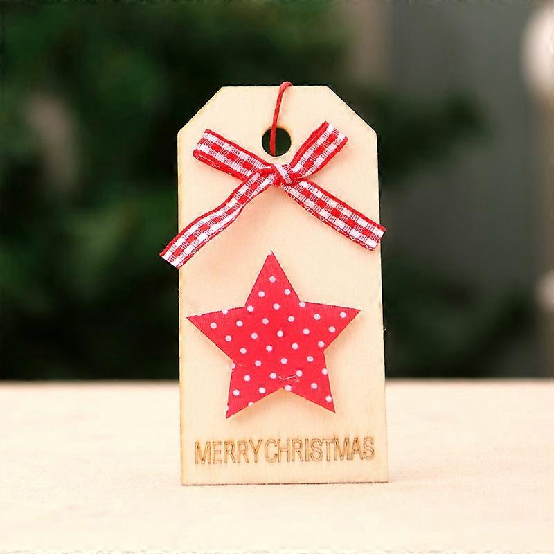 New Christmas decorations Christmas wooden small pendants Christmas tree pendants bow wooden hanging plaque