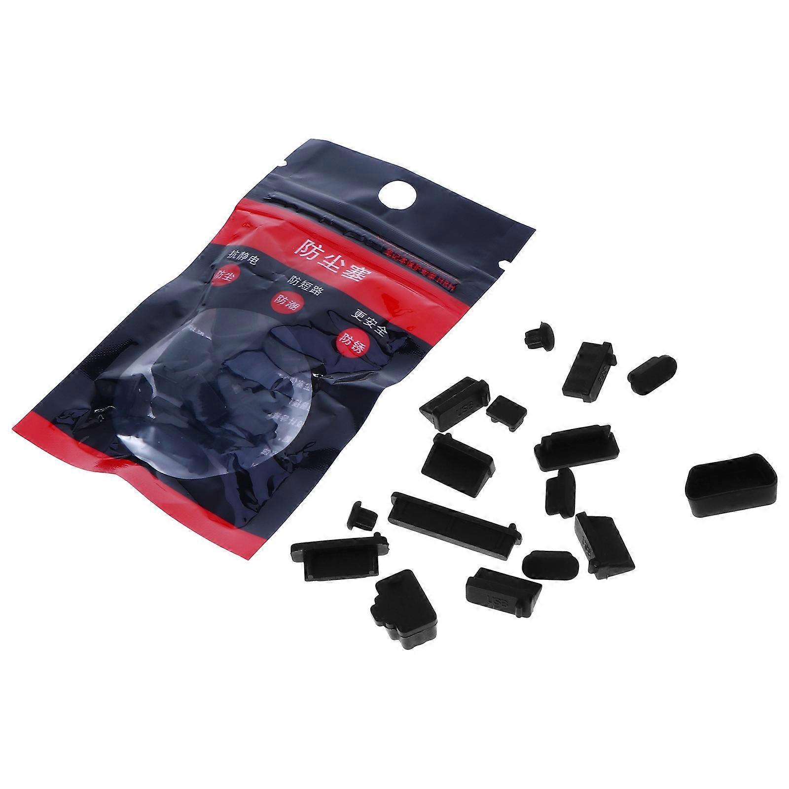 Laptop Stoppers Charging Port Plug for Computer 160Pcs Black Silicone
