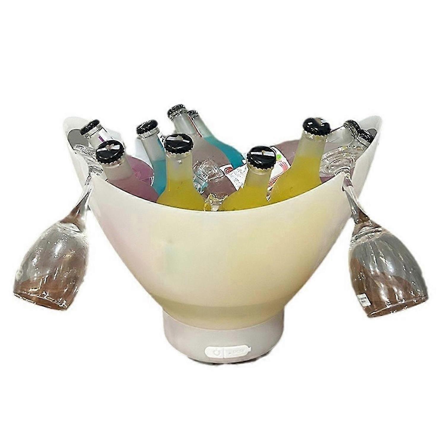 Ice bucket with Bluetooth speaker, light bar, portable wine bucket.