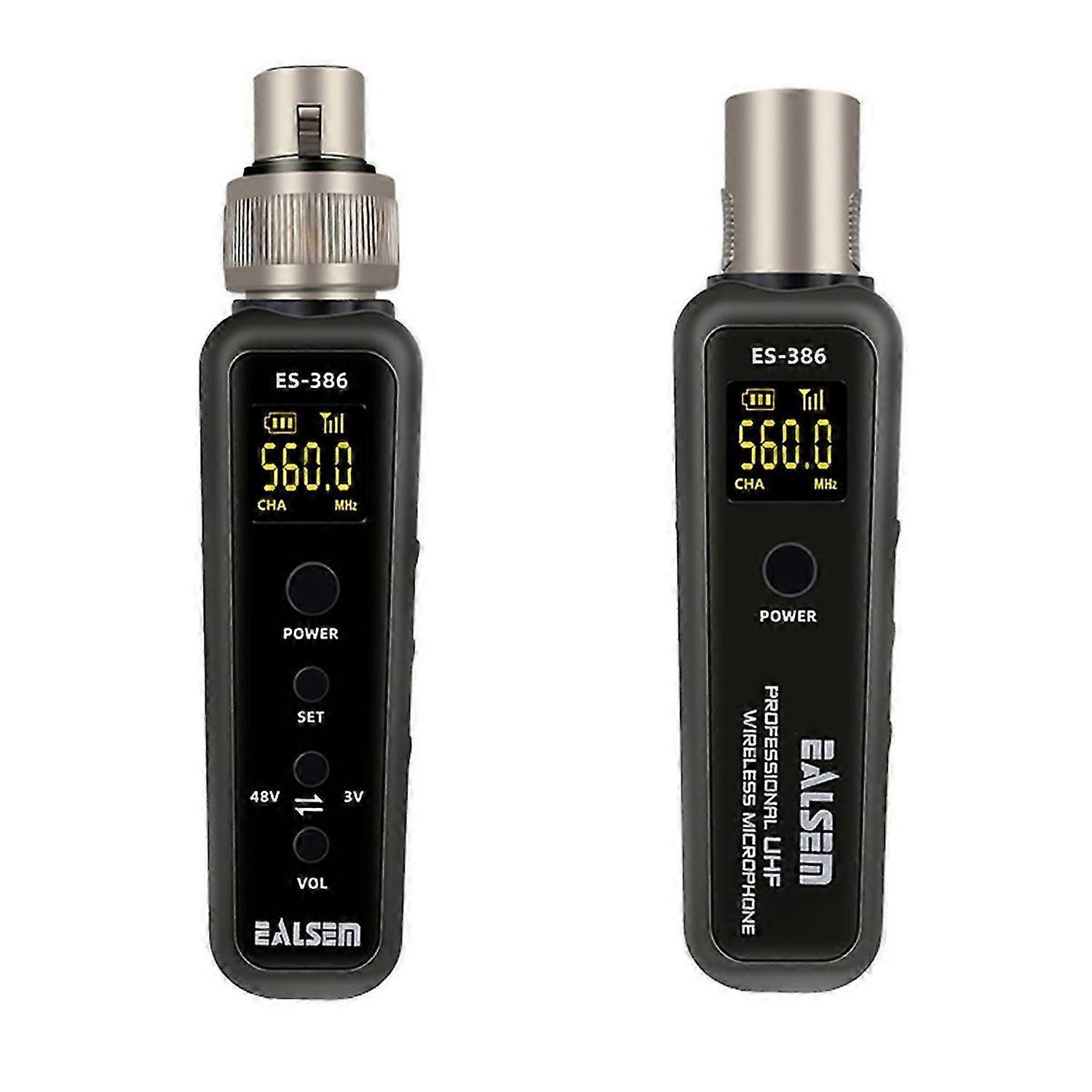 EALSEM UHF Microphone Converter XLR Transmitter Receiver 540-590MHz