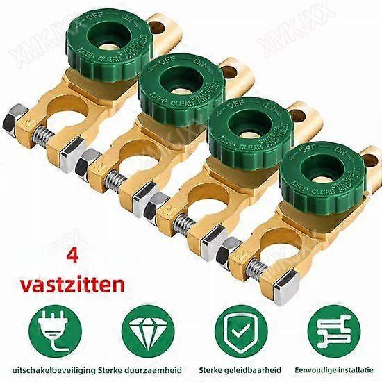Hoofdschakelaar - 4x Auto Accu Isolator Breaker - Boot Voertuig Hoofdschakelaar Pole