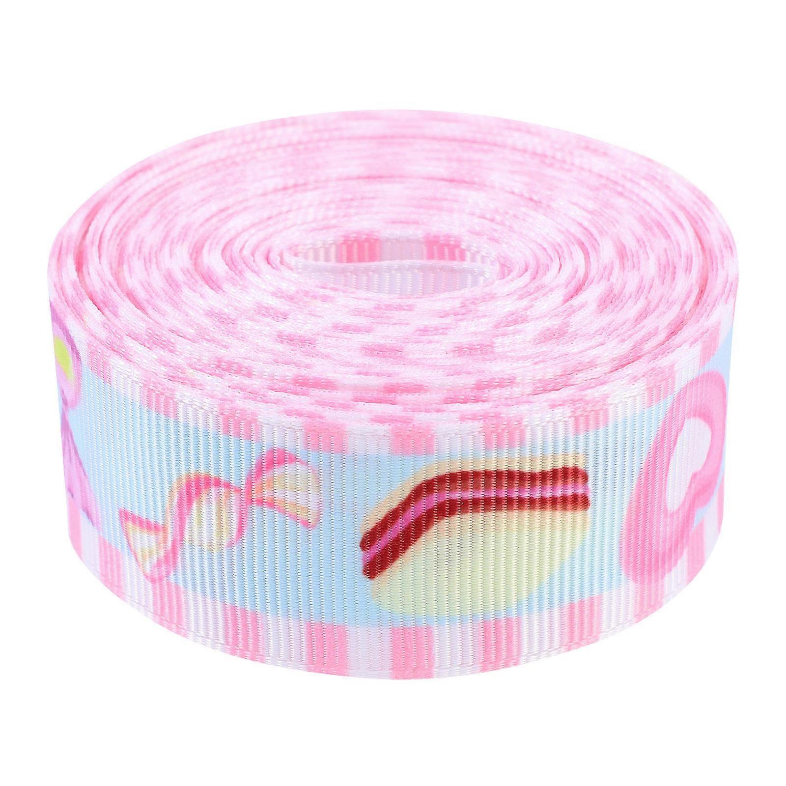 Summer Candy Ribbon Grosgrain for Bouquets Wine Packaging Polyester Multi Color 1 Roll
