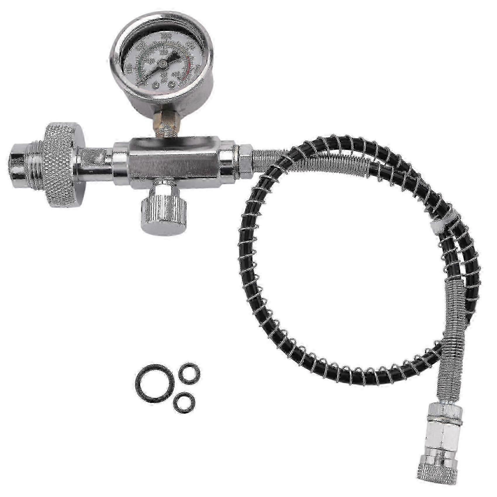 Προσαρμογέας σταθμού πλήρωσης PCP G5/8 DIN 300 Bar για κυλίνδρους κατάδυσης με εύκαμπτο σωλήνα 50cm