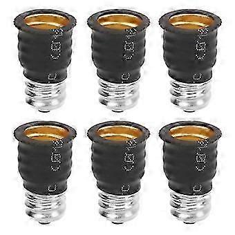 6 Pack Black E12 to E14 Light Bulb Adapter Converter