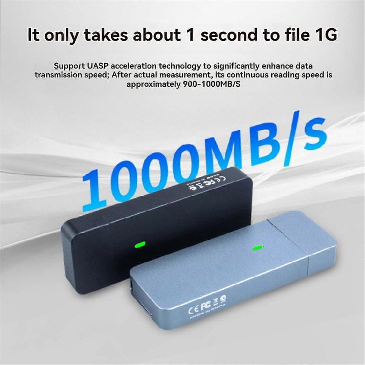 M.2 NVMe 2230 2242 SSD Enclosure USB Adapter 10Gbps USB3.2 Gen2 External Case Box for M2 2230 2242 NVMe SSD Silver Grey