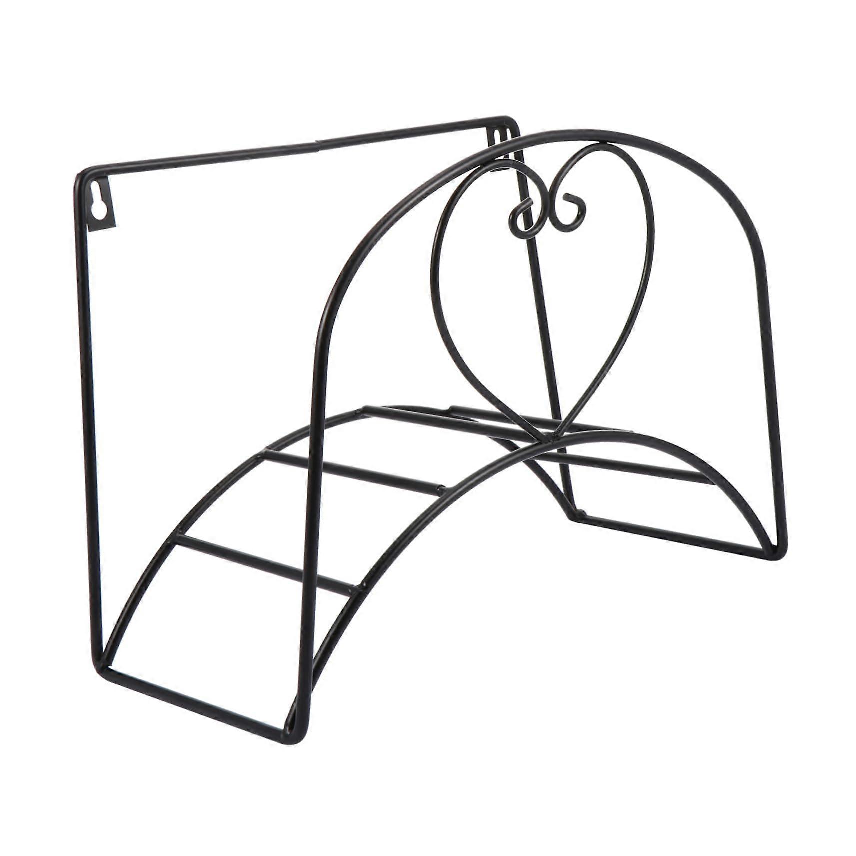WallMounted Garden Hose Holder Iron Material Reel Hose Storage Rack SpaceSaving Decorative Easy Install