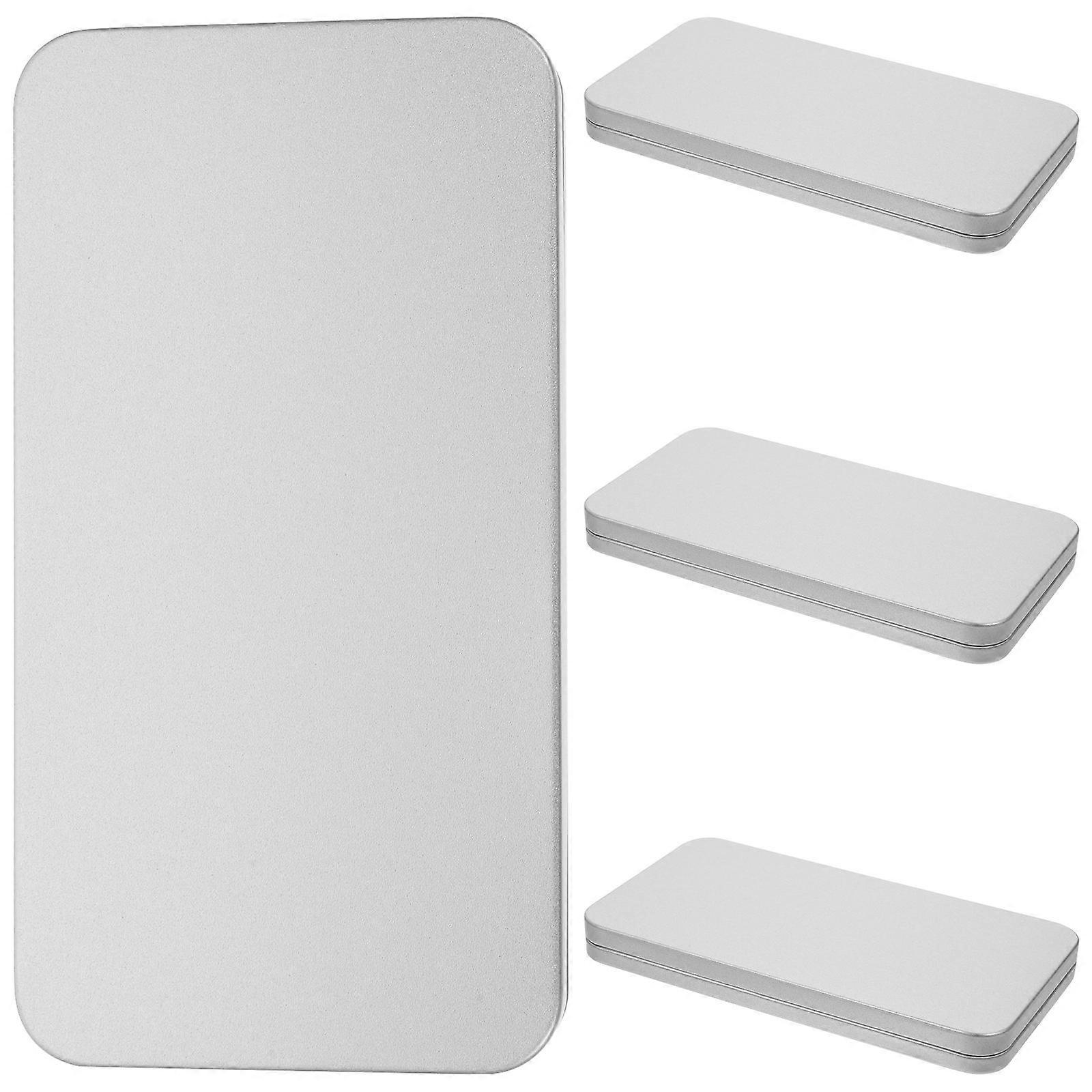 Tin Storage Box Metal Portable Organizer for Phone Tempered Glass 12Pcs