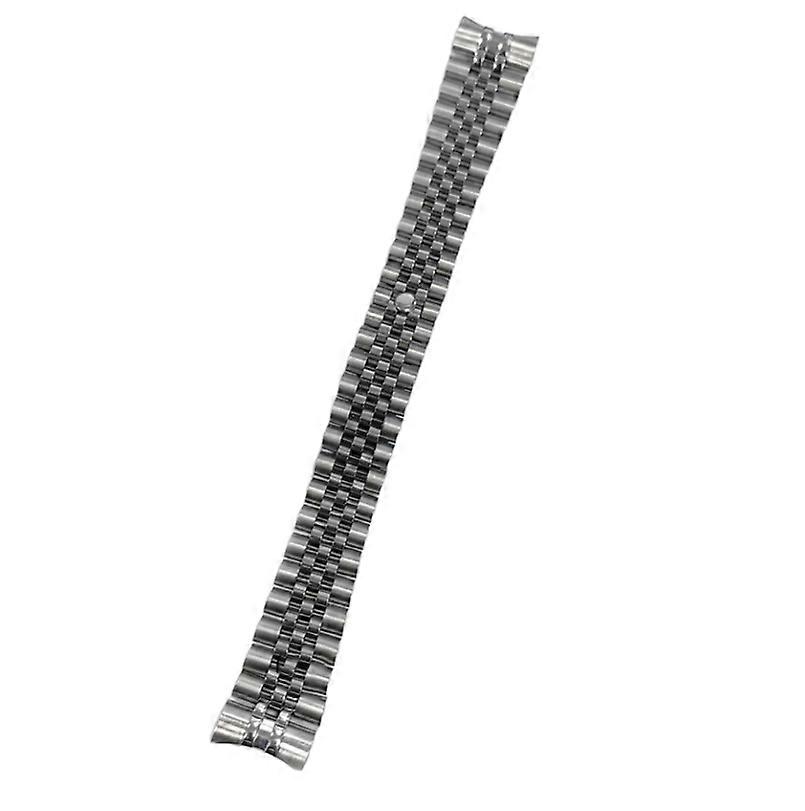 Watch Steel Strap 20mm Five-Bead Folding Clasp Solid Curved-Edge Steel Strap Accessories for NH35/36 Movement