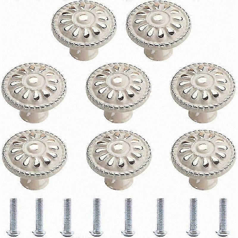 8-Piece Round Cabinet Knobs and Drawer Pulls for Kitchen and Furniture