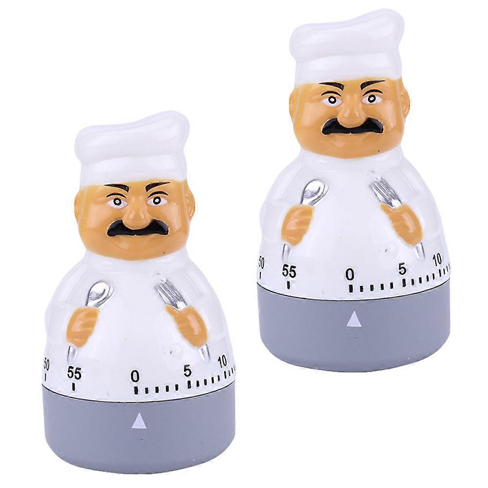 Kitchen Timer Manual Mechanical Timer for Cooking 4Pcs Cartoon Style