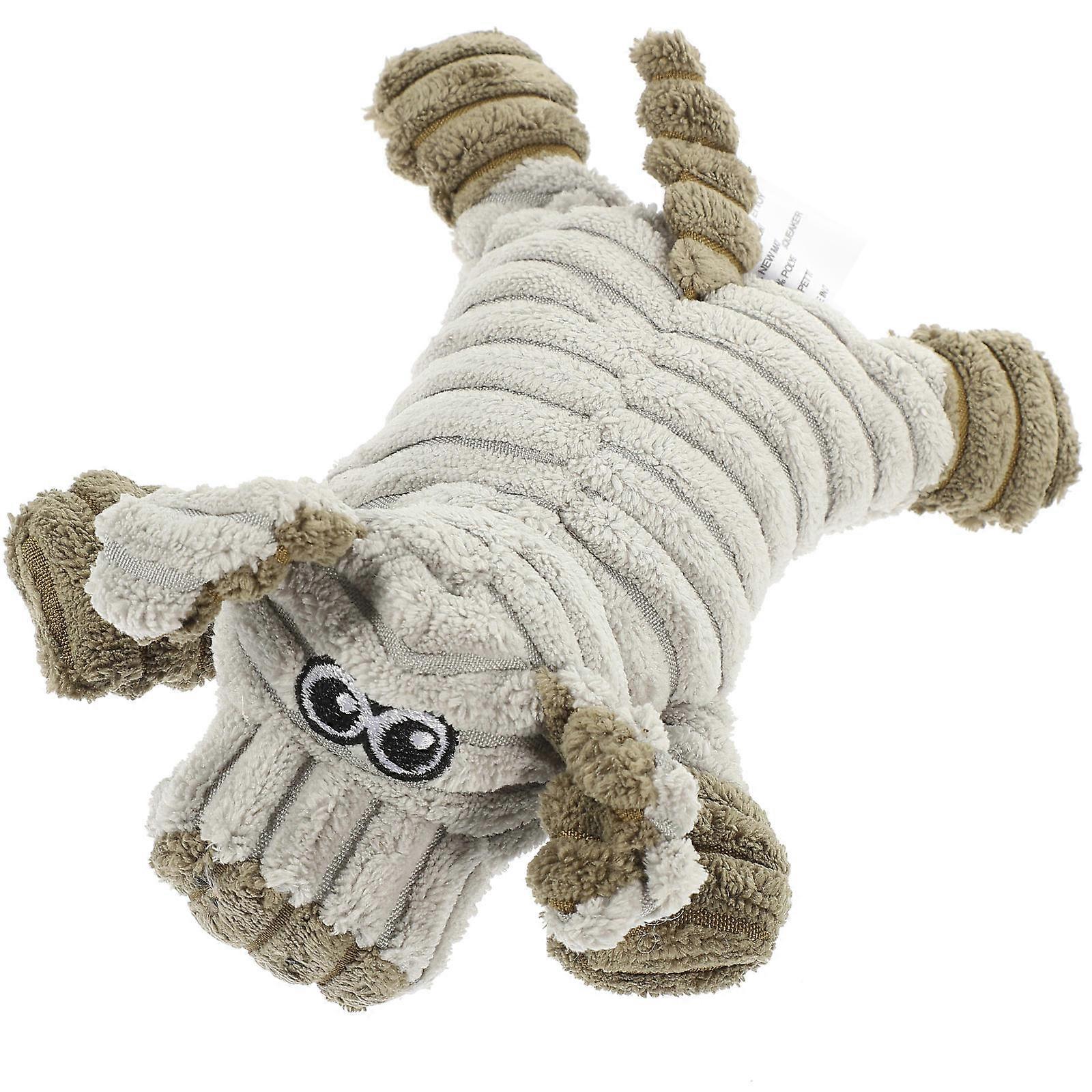 Pig Shape Pet Toy Interactive Play Plush Pendant Reduces Boredom White Material 1 Set