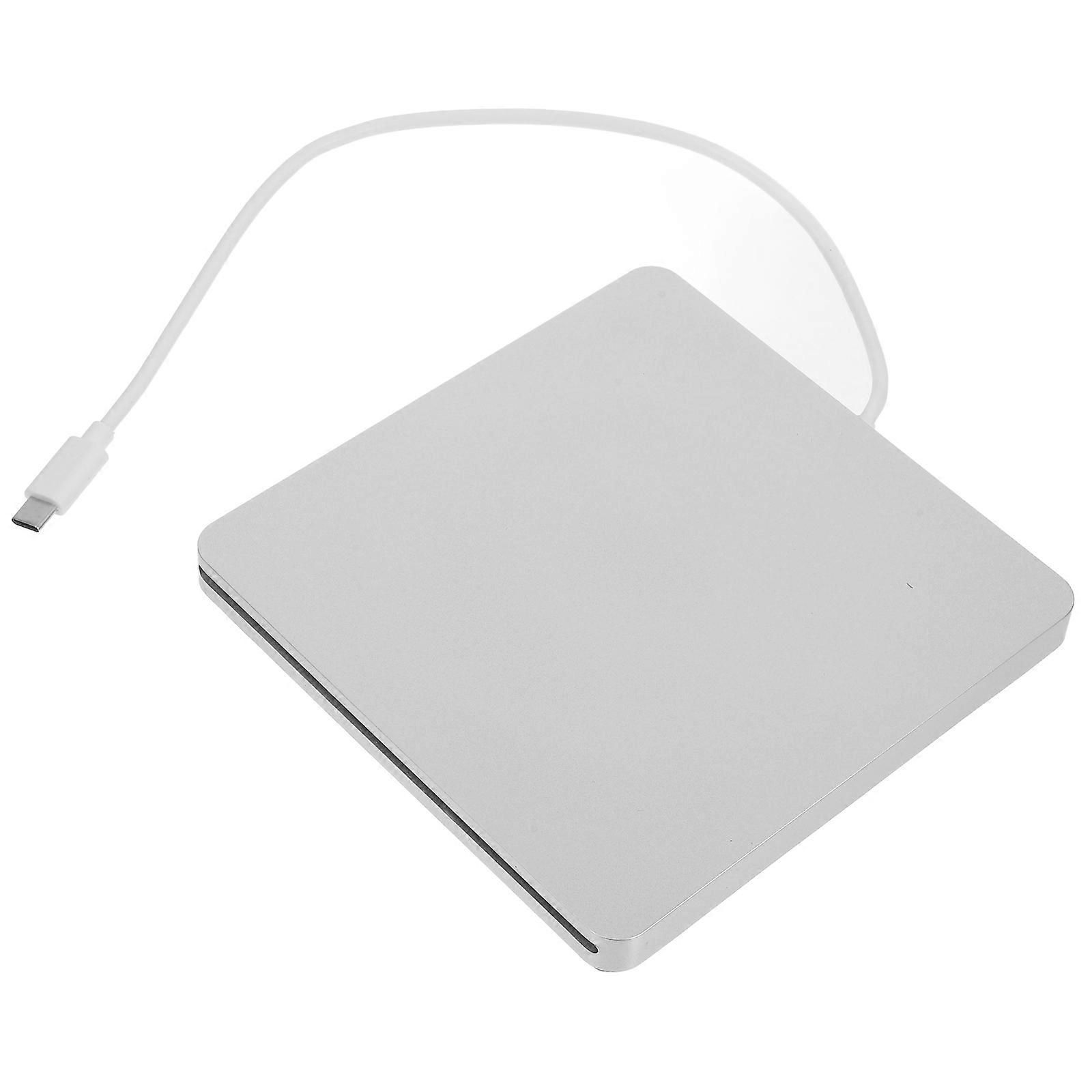 Silver External Optical Drive Dvd Burner USB 3.0 Type C Slot in Load
