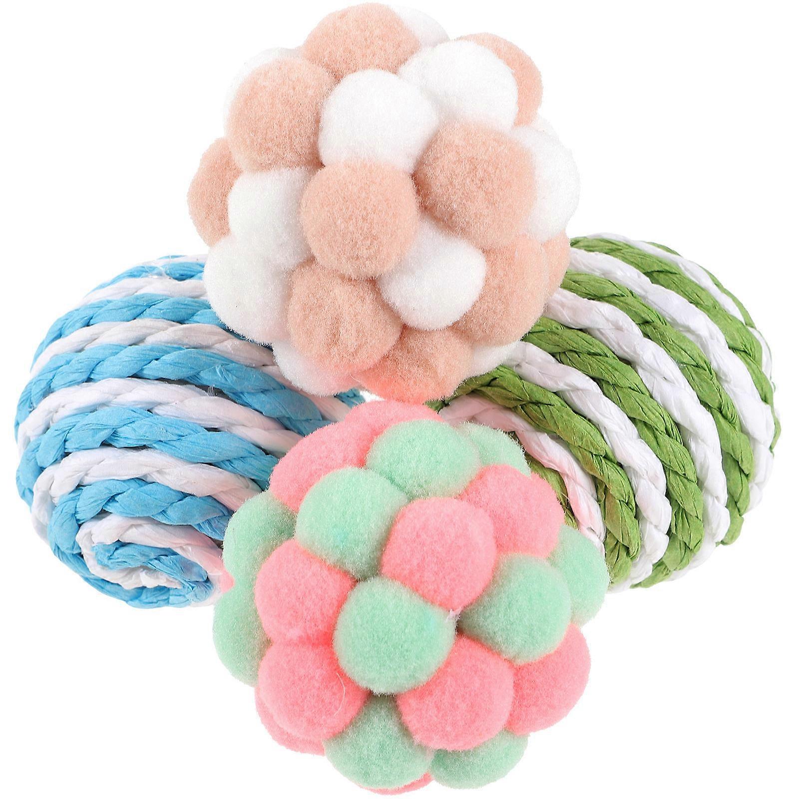Cat Toy Balls Indoor Scratching Toy for Cats 2Sets Pack