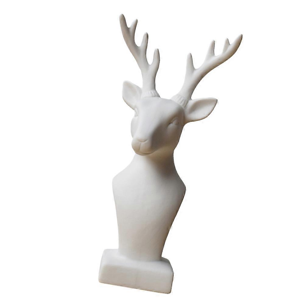 Artistic Design Ceramic Deer Head Accessory For Household Use 19.00X9.30X5.20CM Stylish Addition 2Pcs