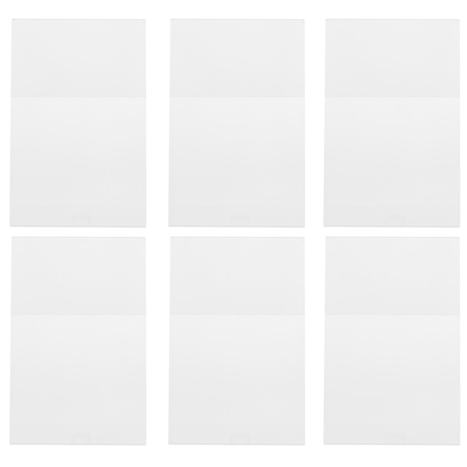 Multiple Plate Display Stands Transparent A6 Showing Shelf Event Organizers Picture and Poster Display 6Pcs