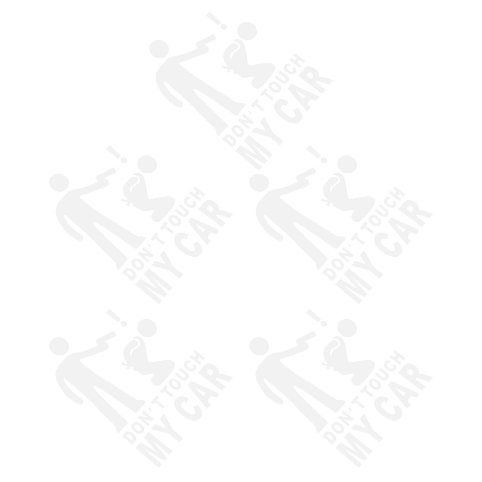 White Car Sticker for Vehicle Decoration 10Pcs Creative Set