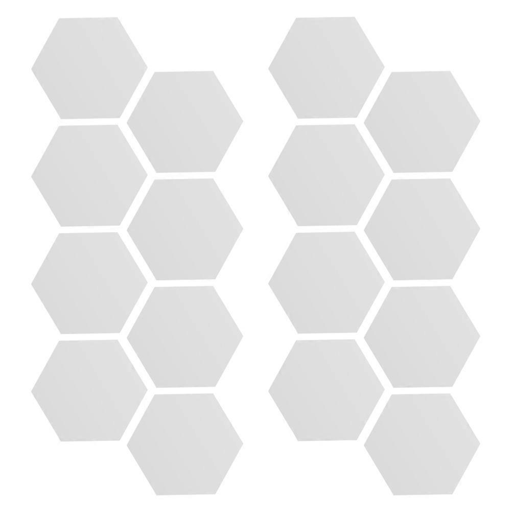 Self Adhesive Hexagon Mirror Tiles for Wall Decoration 240Pcs Silver