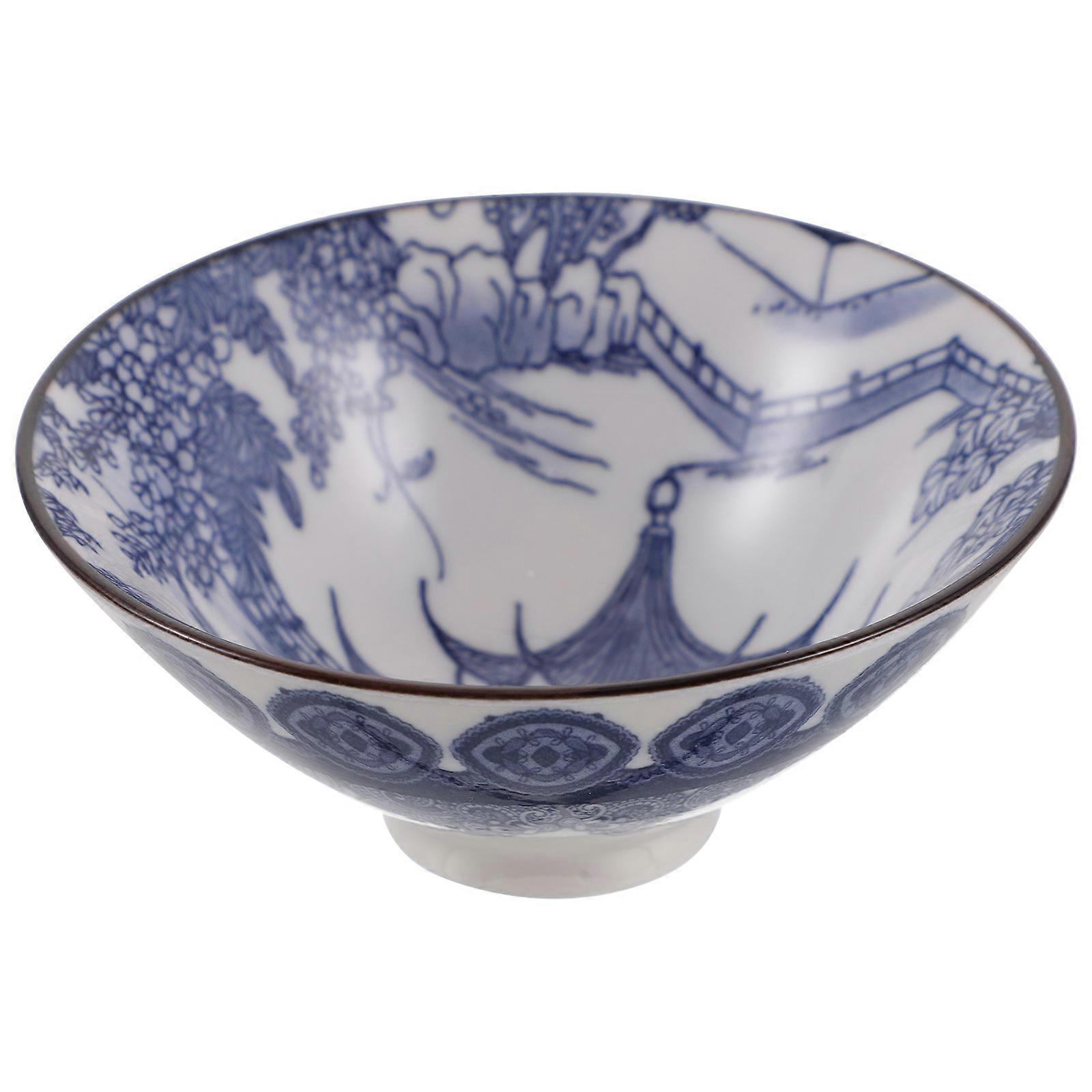 Dark Blue Ceramic Tea Cup for Drinking 4Pcs Decorative Tea Set